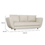 SOFA SARIS BEŻOWY NOGA ZŁOTA - obrazek 6