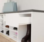 Szafka Na Obuwie Buty Otwarta TALLIN BIAŁY Do Przedpokoju - obrazek 3