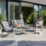 Zestaw Mebli Ogrodowych VIBE 4 Częściowy Fotele Sofa Stolik SZARY - obrazek 4