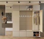 Garderoba HAGA IV 2Sz2W KASZMIR BEŻ 2x Szafa + 2x Wieszak - obrazek 4