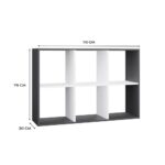 Regał Malax 2X3 ANTRACYT BIAŁY - obrazek 4