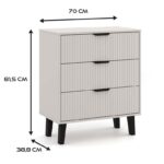 Komoda Scandi 3S SLIM KASZMIR BEŻ - obrazek 4