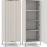 Witryna KAMARO 1DD SLIM KASZMIR Lamele Front Ryflowany