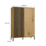 Witryna KAMARO 2DD SLIM/GŁADKI DĄB ARTISAN Lamele Front Ryflowany + Klasyczny - obrazek 6