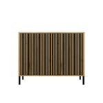 Komoda KAMARO 2D SLIM DĄB ARTISAN Lamele Front Ryflowany - obrazek 7