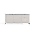 Komoda CORDOBA 2D3S Kaszmir Beż Dąb Castello Szafka 3 Szuflady Cichy Domyk - obrazek 7