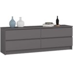 KOMODA K160 4SZ CLP PK GRAFIT SZARY