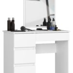 TOALETKA KOSMETYCZNA Z LUSTREM T-6/SL 500x600 LEWA PK BIAŁA