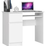 BIURKO KOMPUTEROWE PIKSEL PK BIAŁE - LEWE