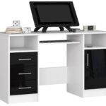 BIURKO ANA PK BIAŁE / CZARNY POŁYSK