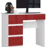 BIURKO A-7 CLP CZERWONY POŁYSK LEWOSTRONNE