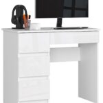 BIURKO A-7 CLP PK BIAŁY POŁYSK LEWOSTRONNE