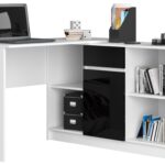 ZESTAW CLP B-17 KOMODA + BIURKO PK CZARNY POŁYSK