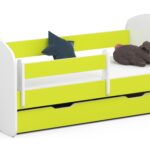 Łóżko dziecięce SMILE 140x70 Limonka + Materac
