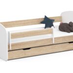 Łóżko dziecięce SMILE 180x90 Dąb Sonoma + Materac