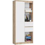 REGAŁ R15 R80 1D 2SZ CLP PK SONOMA / BIAŁY