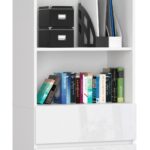 REGAŁ BIUROWY R 60 cm CLP 3 SZUFLADY 2 PÓŁKI PK BIAŁY / BIAŁY POŁYSK