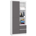 REGAŁ R11 R80 1D 2SZ CLP PK BIAŁY / SZARY