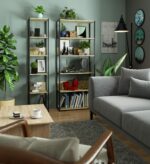 REGAŁ INDUSTRIALNY 400 CZARNY/DĄB ARTISAN - obrazek 2