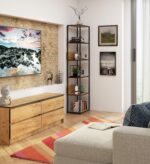 REGAŁ INDUSTRIALNY 500 CZARNY/DĄB CRAFT - obrazek 2