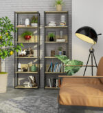 REGAŁ INDUSTRIALNY 600 CZARNY/DĄB ARTISAN - obrazek 2