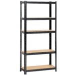 REGAŁ METALOWY 70x30x154 CZARNY