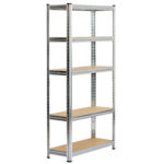 2x REGAŁ METALOWY 70x30x154 SREBRNY - obrazek 2