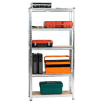 2x REGAŁ METALOWY 70x30x154 SREBRNY - obrazek 3