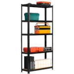 REGAŁ METALOWY 90x30x180 CZARNY - obrazek 4