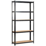 2x Regał metalowy garażowy 90x30x180 czarny - obrazek 2