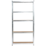 2x REGAŁ METALOWY 90x30x180 SREBRNY - obrazek 2