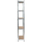 2x REGAŁ METALOWY 90x30x180 SREBRNY - obrazek 3