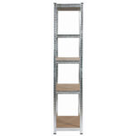 REGAŁ METALOWY 90x40x180 SREBRNY - obrazek 2