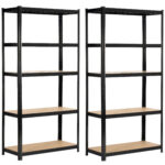 2x REGAŁ METALOWY 90x40x180 CZARNY