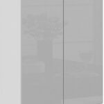 SZAFA STAR S 60 cm 2 DRZWI 2 SZUFLADY PK BIAŁA / METALIK POŁYSK