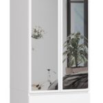 SZAFA STAR S 60 cm Z LUSTREM 2 DRZWI 2 SZUFLADY PK BIAŁA