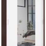 SZAFA PRZESUWNA 150cm CLP WENGE / BIAŁA