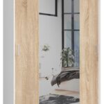 SZAFA PRZESUWNA 150cm CLP BIAŁA / SONOMA