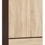SZAFA S 90 cm 2 DRZWI 2 SZUFLADY PK WENGE / SONOMA