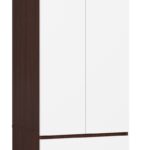 SZAFA STAR S 60 cm 2 DRZWI 2 SZUFLADY PK WENGE / BIAŁA