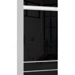 SZAFA Z NADSTAWKĄ S90 2D 2SZ CLP PK CZARNY POŁYSK