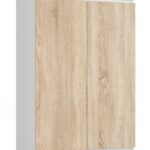 SZAFA Z NADSTAWKĄ S 90 cm 2 DRZWI 2 SZUFLADY PK BIAŁY / SONOMA