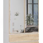 SZAFA S90 2D 2SZ 2 LUSTRO CLP PK BIAŁY / SONOMA