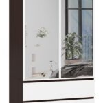 SZAFA S 90 cm 2 DRZWI 2 SZUFLADY 2 LUSTRA PK WENGE / BIAŁA