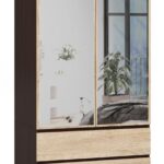 SZAFA S 90 cm 2 DRZWI 2 SZUFLADY 2 LUSTRA PK WENGE / SONOMA