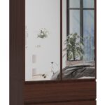 SZAFA S 90 cm 2 DRZWI 2 SZUFLADY 2 LUSTRA PK WENGE