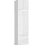 SZAFA Z NADSTAWKĄ S60 2D 2SZ CLP PK BIAŁY / BIAŁY POŁYSK