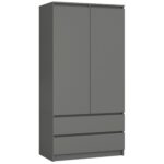 SZAFA S90 2D 2SZ CLP PK GRAFIT SZARY