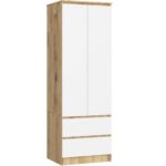SZAFA STAR S60 2D 2SZ PK DĄB ARTISAN / BIAŁA