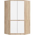 SZAFA NAROŻNA S100 4D CLP DĄB SONOMA / BIAŁA